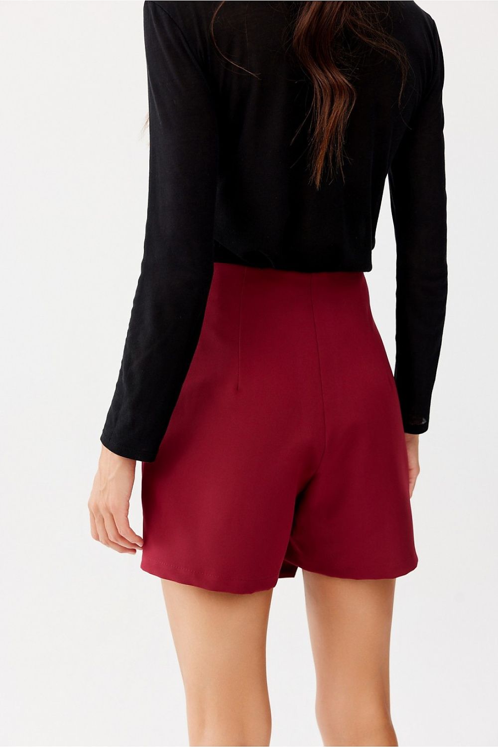 Selene Roco Fashion Skirt Pants With Asymmetrical Overlap & Concealed Zipper
