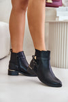 Elegant Eco Leather Low Boots with Insulated Comfort - Stylish Flat Heel Design