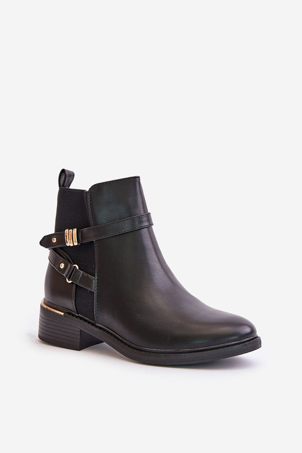 Elegant Eco Leather Low Boots with Insulated Comfort - Stylish Flat Heel Design