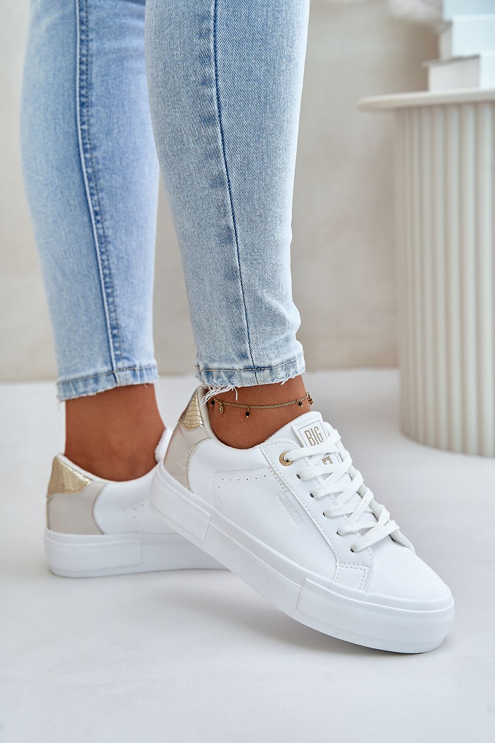Women's BIG STAR Eco Leather Platform Sneakers, 6.5cm Height, Insulated Autumn-Winter Style