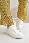 Women's Eco Leather Low Sneakers with Mirrored Platform - Sizes EU 36-41, Modern Glamour