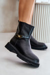 Goe Women's Natural Leather Heel Boots, Flat 4cm, Insulated, Sizes EU 36-40