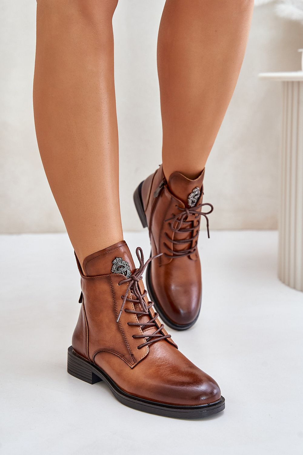 Eco Leather Insulated Boots With Zipper And Lacing - Stylish Comfort For EU 36-41