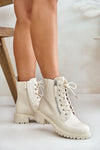 Elegant Eco Leather Women’s Booties - Insulated Mid-Height with Zip and Lace - EU Sizes 36-41