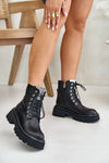 Goe Women's Bagger Boots in Natural Leather with Zircon Detail, Sizes EU 36-40, Stylish & Comfortable
