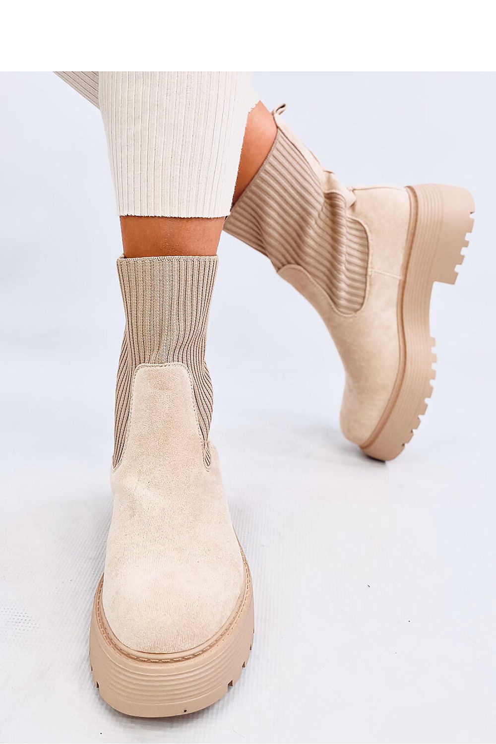 Luxury Women's Suede Platform Boots with Elastic Welt and Soft Fur Lining - EU Sizes 36-41