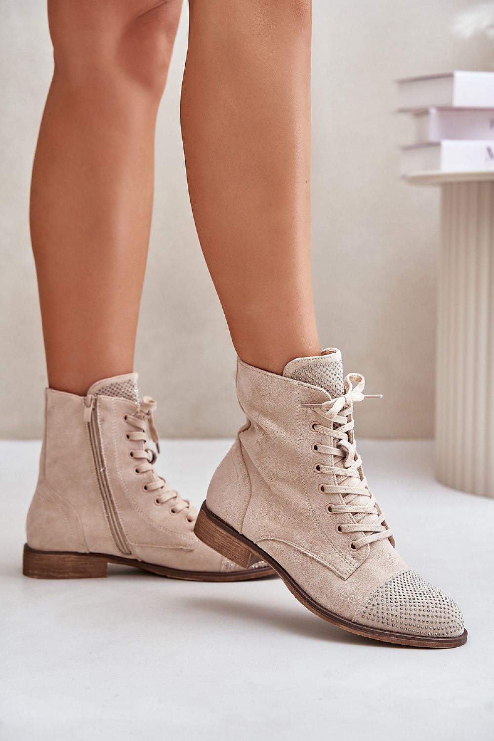 Eco Suede Ankle Boots with Zipper and Shoe Blanket Lining - Sizes EU 36-41 - Stylish Comfort for Autumn-Winter