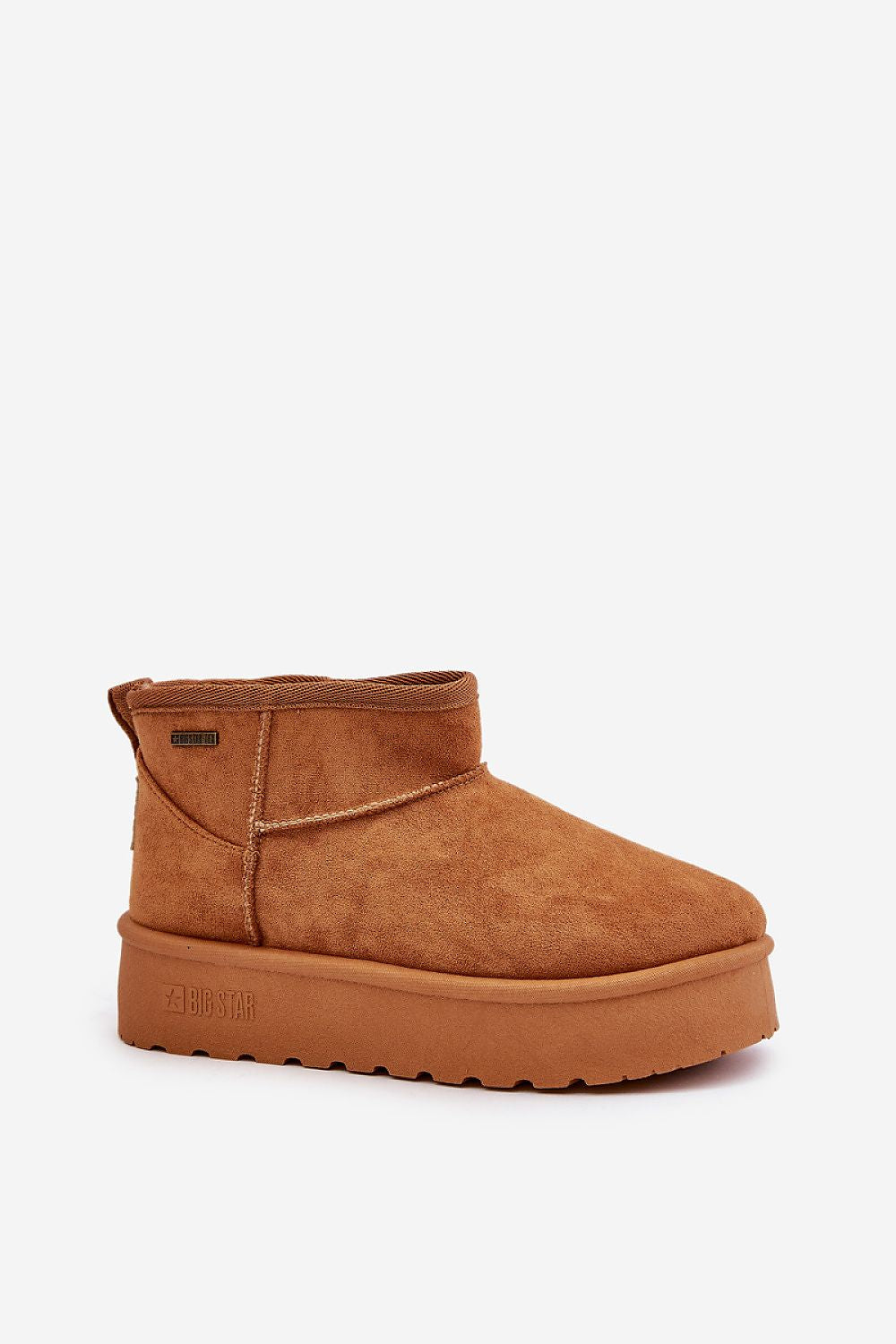 Luxury Women's Low Snow Boots in Imitation Leather Suede with Fur Warmers, EU Sizes 36-41