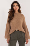 Och Bella Women's Elegant Casual Jumper Sweater - Standard Length, Long Sleeves, Size EU 0, Soft Blend Fabric