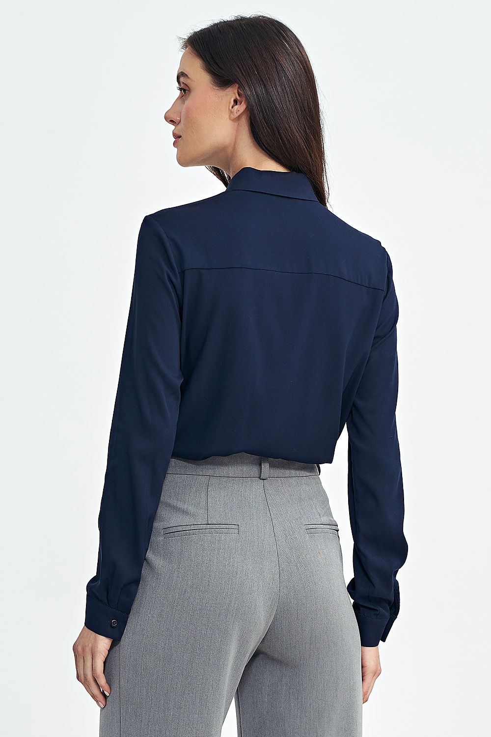 Elegant long sleeve shirt for women – viscose fabric, siz...