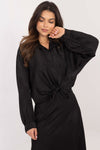 Elegant Long Sleeve Shirt with Embroidered Floral Pattern - Classic Collar, Adjustable Fit, Sizes EU 0