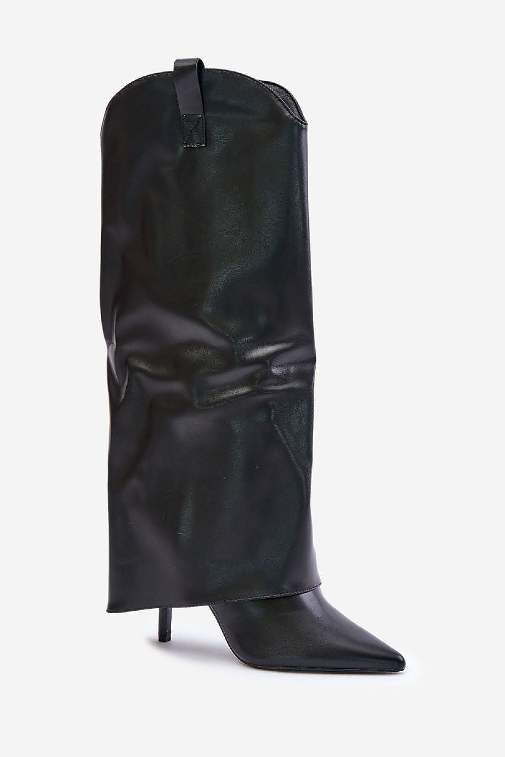 Chic Knee-High Stiletto Heel Boots in Eco Leather with Pointed Toe and Side Zip – Sizes EU 36-41