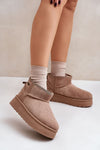 Luxury Women's Low Snow Boots in Imitation Leather Suede with Fur Warmers, EU Sizes 36-41