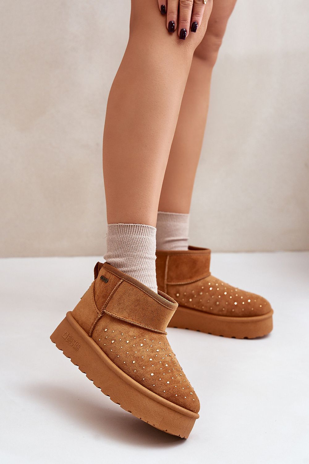 Luxury Big Star Snow Boots for Women - Waterproof, Fur-Lined, Platform Heel, EU Sizes 36-41
