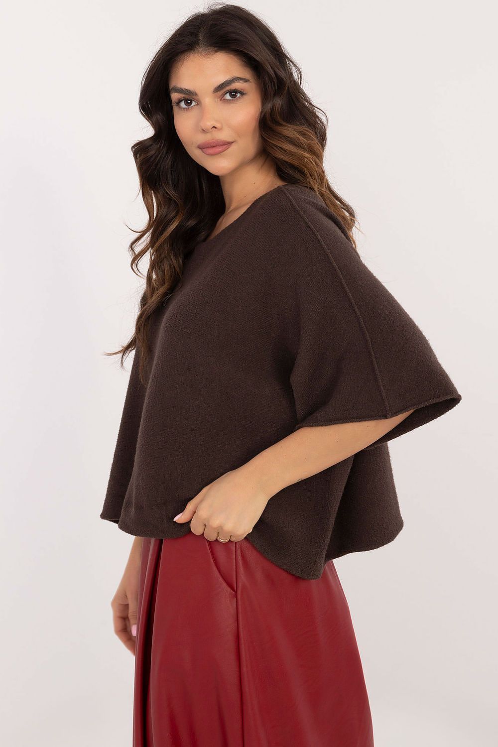 Elegant Oversized Reversible Short Sleeve Women's Sweater by BFG - Available in EU 0