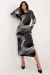 Elegant Midi Length Pencil Cut Daydress in Animal Print – Available in Sizes S to L
