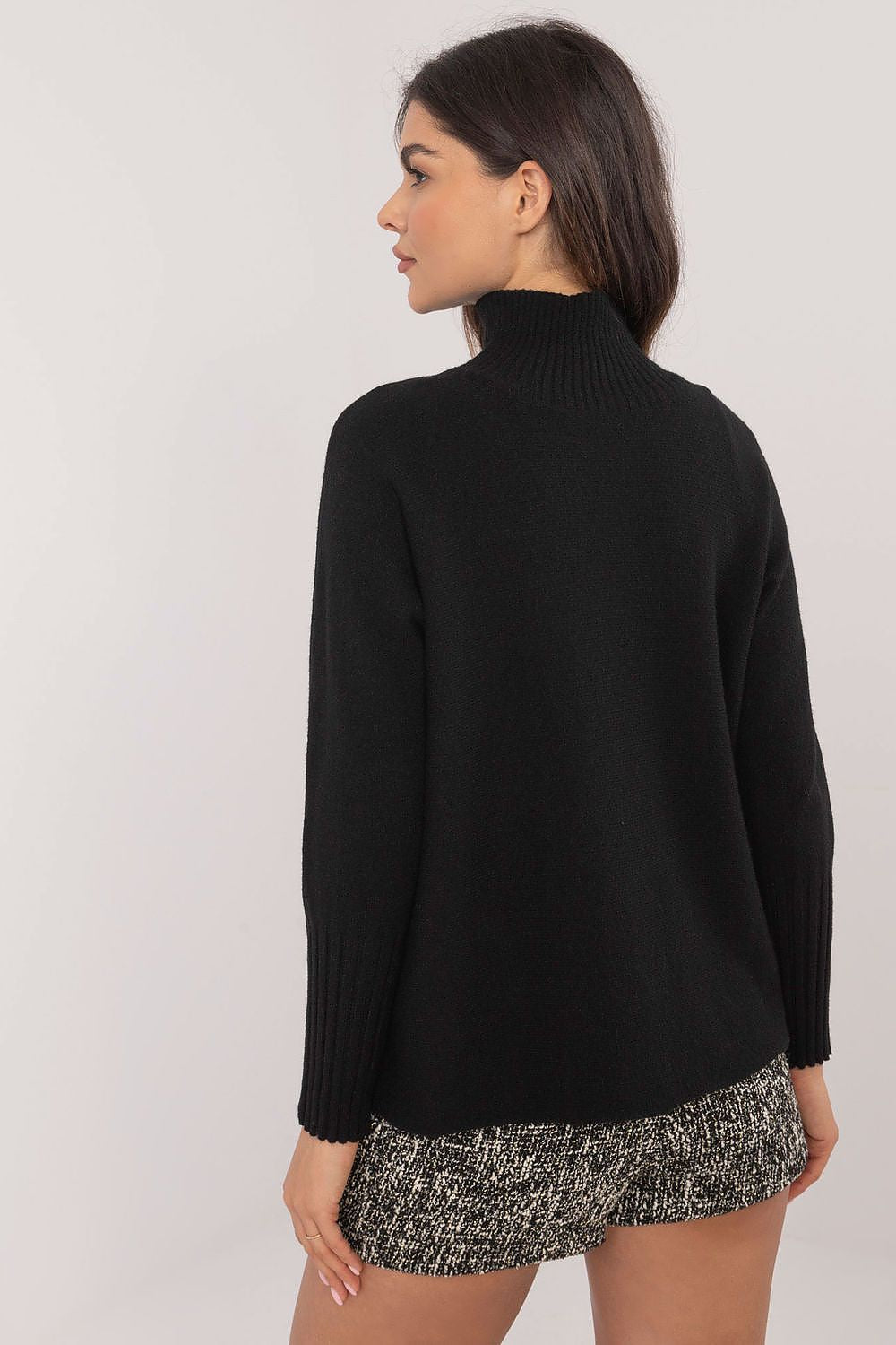 Chic Women's Turtleneck Sweater EU Size 0 in Soft Viscose-Nylon-Polyester Blend for Elegant Casual Style