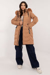 Luxury Women's Quilted Down Jacket with Detachable Fur Hood, Sizes S-XXL for Autumn/Winter