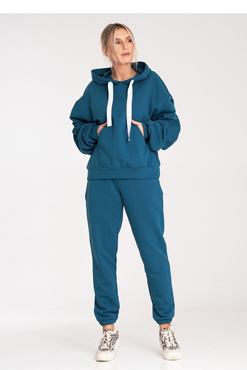 Figl Cotton Sweatpants with Wide Elastic Waistband - Stylish Track Trousers in Sizes S to XL
