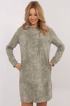 Elegant Cotton Blend Marble Print Sweatshirt Dress with Hood, Sizes EU 0-4 - Stylish Casual Comfort
