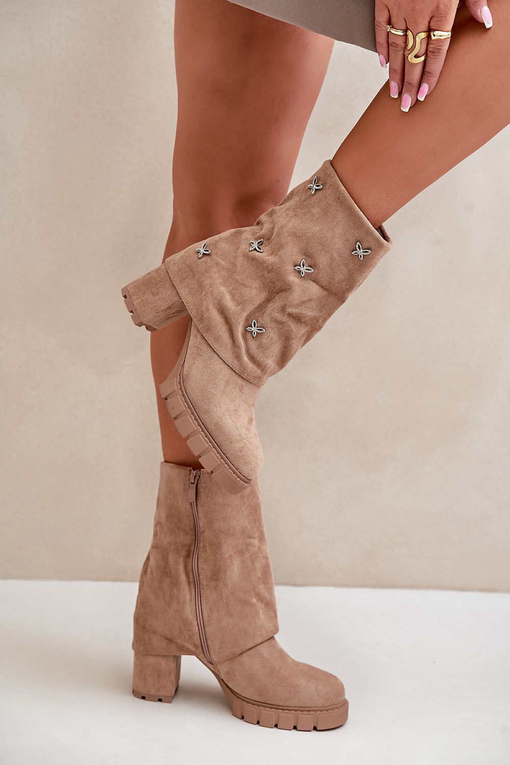 Stylish Eco-Suede Stiletto Heel Boots for Women, Insulated Comfort, Sizes EU 36-41