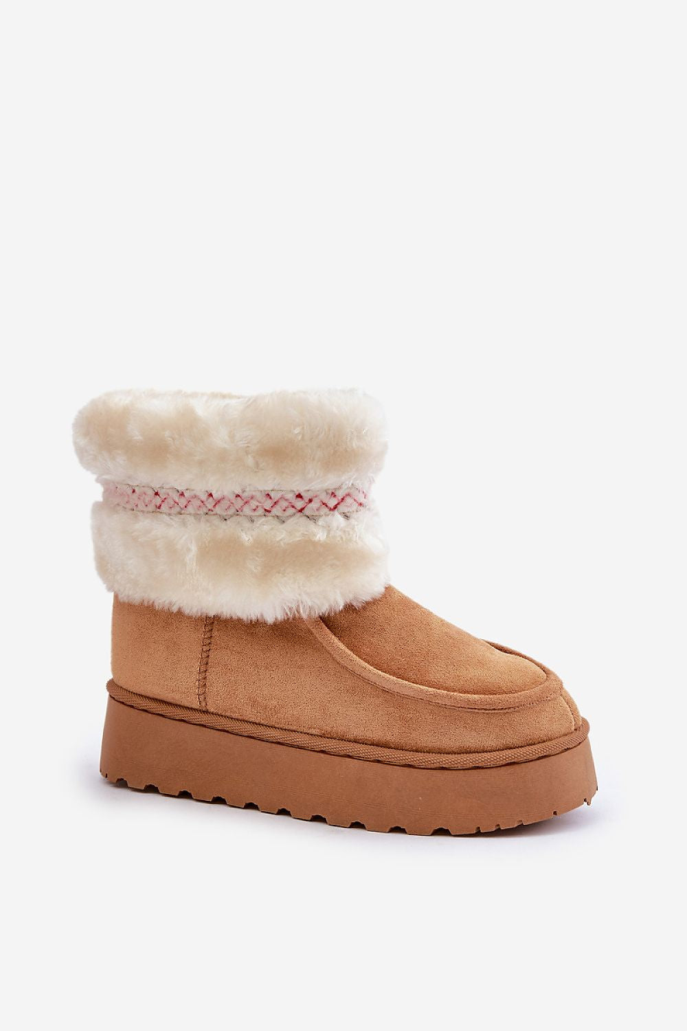 Luxury Eco Suede Snow Boots with Fur, Platform Height 3.5cm, Available Sizes EU 36-41