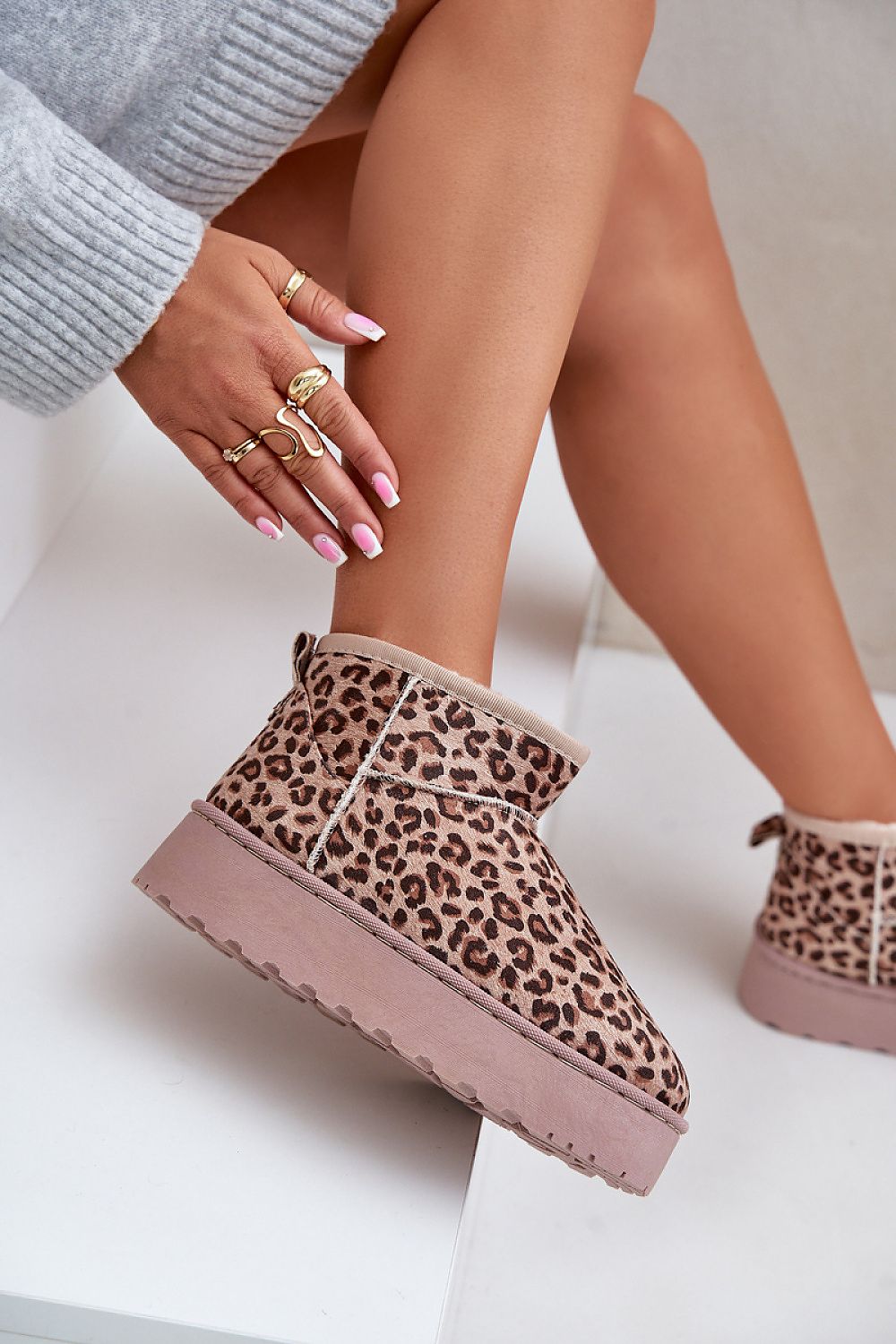 Luxury Eco Suede Snow Boots with Thick Faux Fur Lining, Ankle-High, Sizes EU 36-41