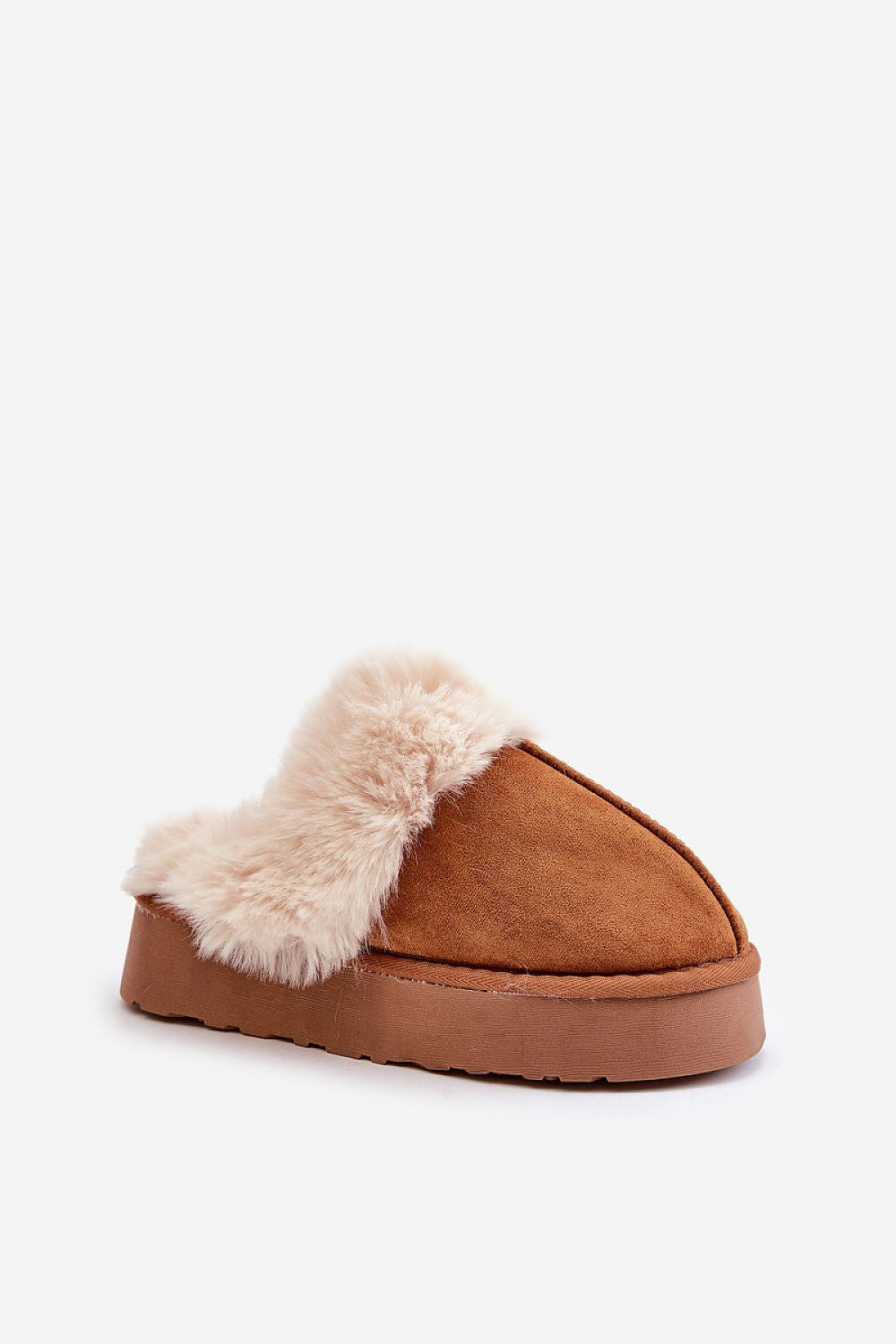 Luxury Women's Eco-Suede Slippers with Fur Insulation, EU 36-41 | Stylish Warm Footwear