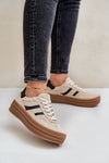 Luxurious Women's Suede Sneakers with Comfortable Platform - Sizes EU 36-41