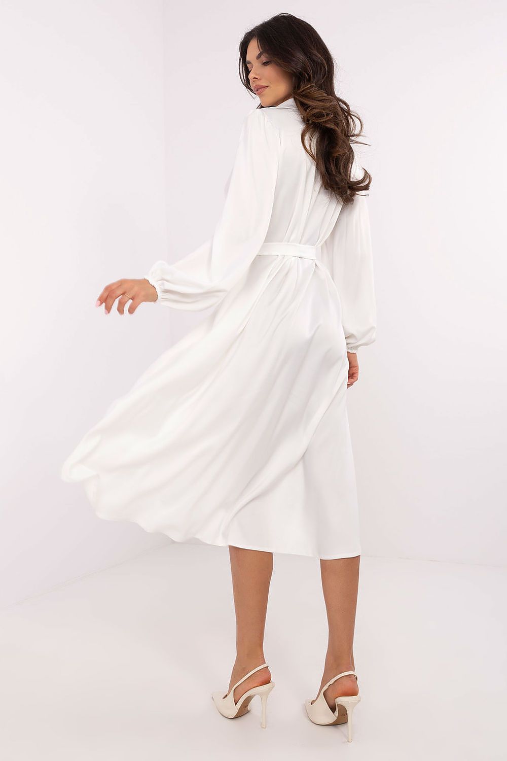Luxurious Midi Length Asymmetrical Shirt Dress in Animal Print by Lakerta | Sizes S/M, L/XL