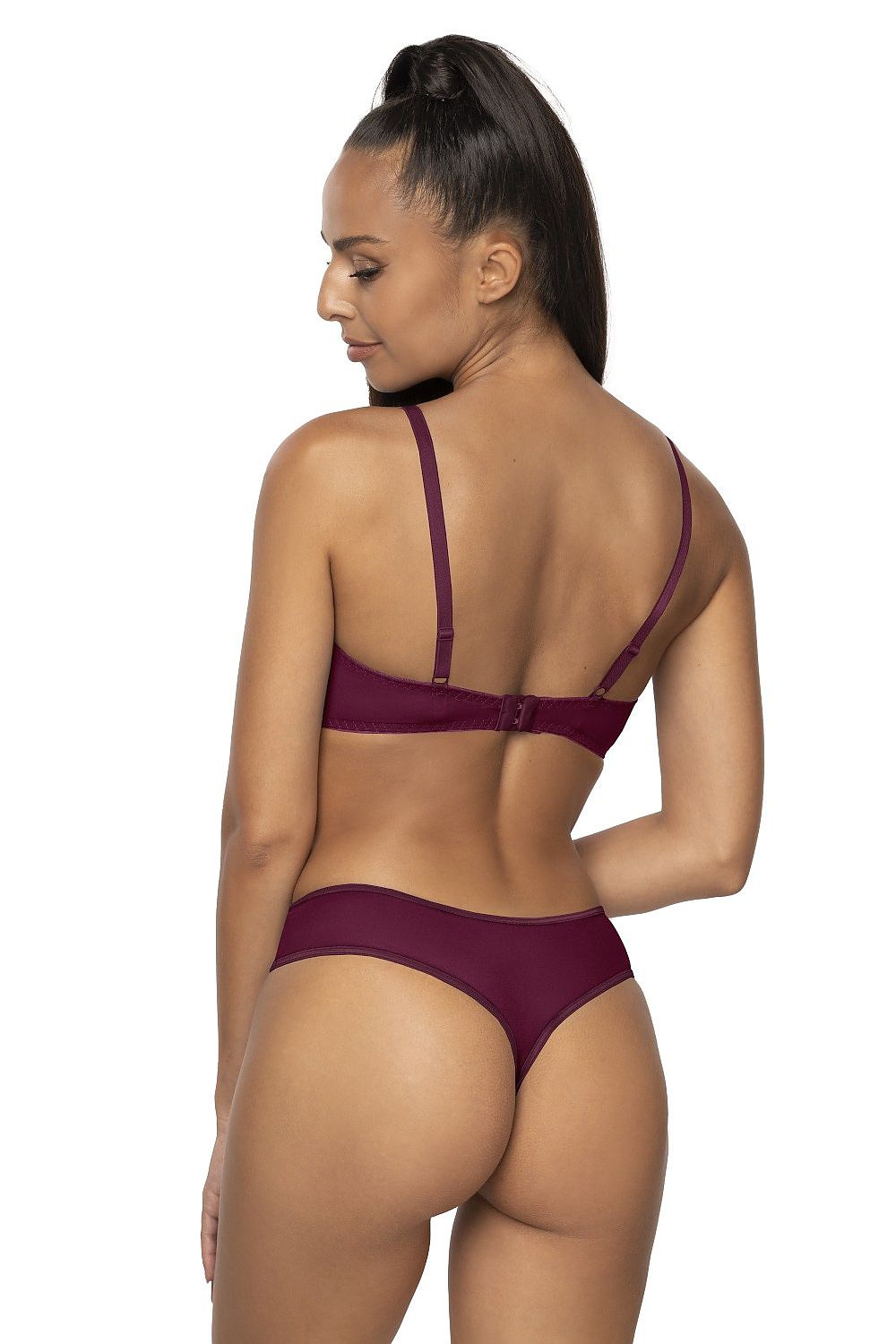 Women's Beige & Purple Maureen S-3808/4 Thongs Size EU 36-44 | Elegant Mesh & Decorative Bow