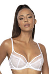 Feminine Soft Lace And Mesh Bra - Elegant White Design, Sizes EU 65-110 B-I