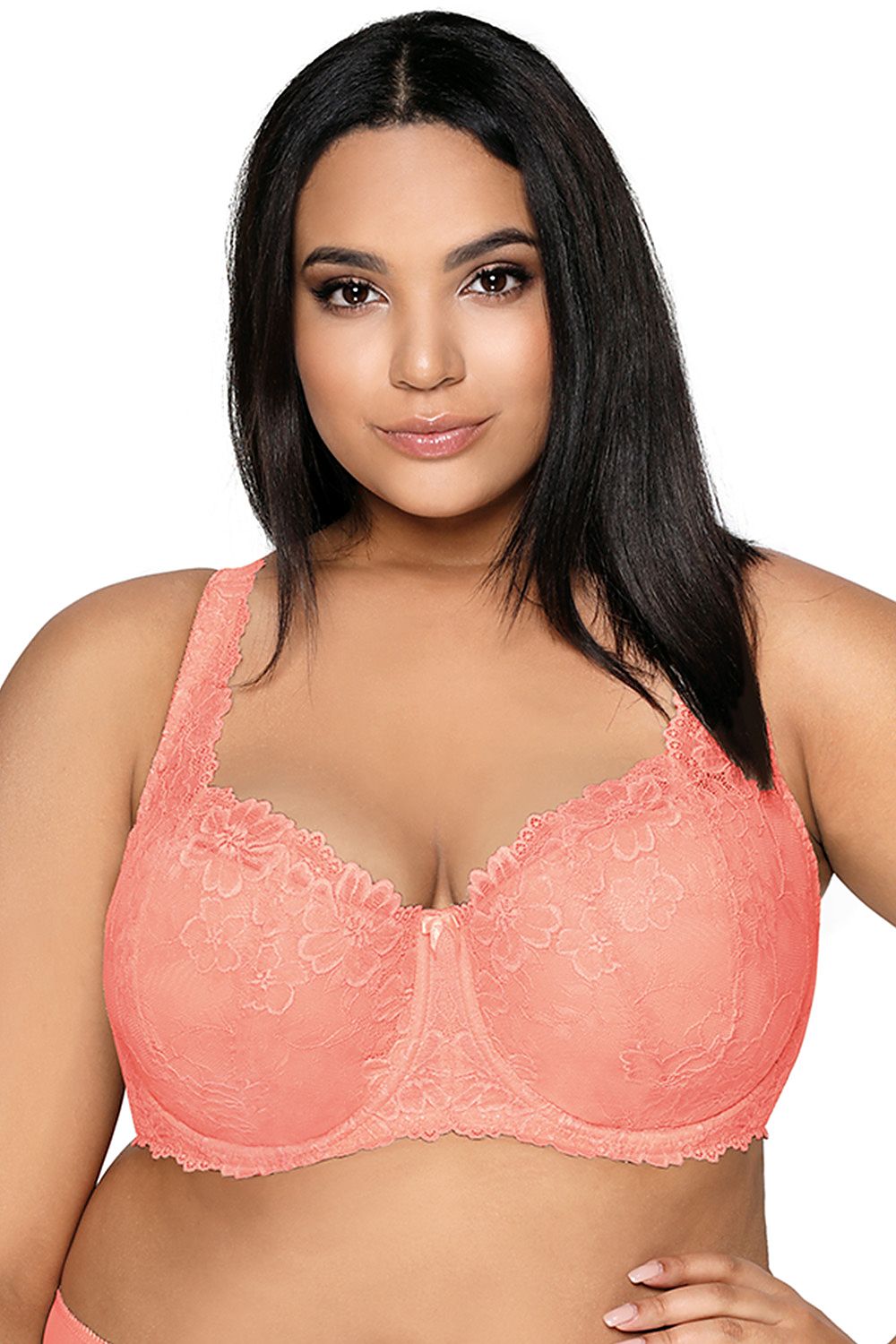 Carmela Big Padded Bra in Large Sizes | Lace Cups, Adjustable Straps, Elegant Design