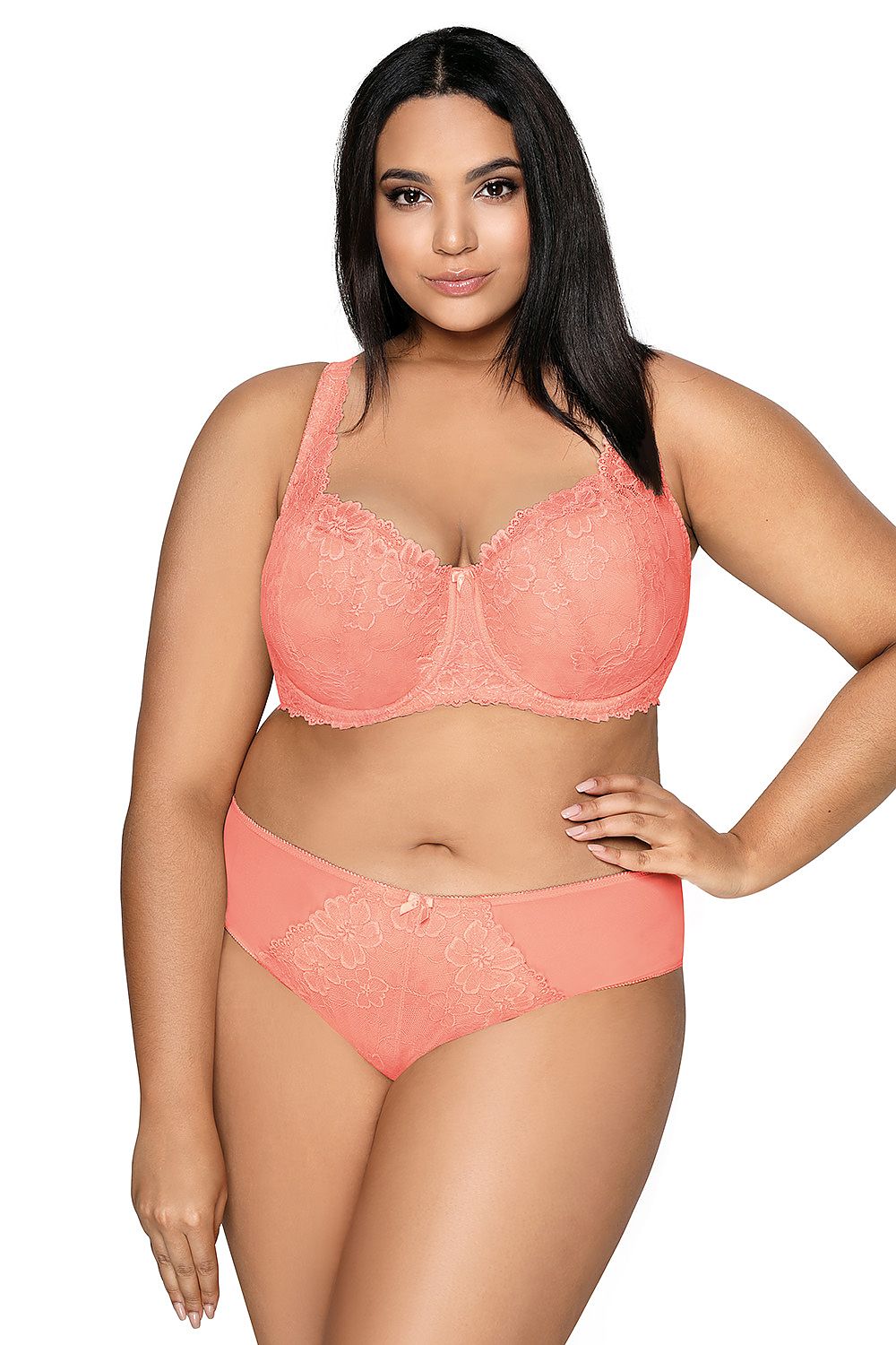 Carmela Big Padded Bra in Large Sizes | Lace Cups, Adjustable Straps, Elegant Design