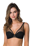 Esme Push Up Bra With Underwired Cups - Elegant Black in Sizes EU 65B to 90C