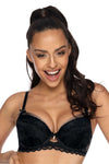 Sensual Angel Push-Up Bra in Black With Removable Inserts, Sizes EU 65B-90C