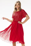 Elegant Awama Kimono Evening Dress with Sequins and Tulle - Sizes EU S to XL | US S to XL