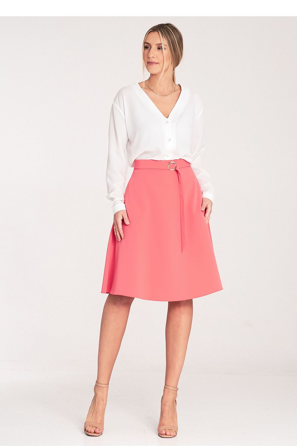 Figl Women's Flared Knee-Length Skirt with Pockets | EU S-XL | US S-XL, Polyester & Viscose Blend
