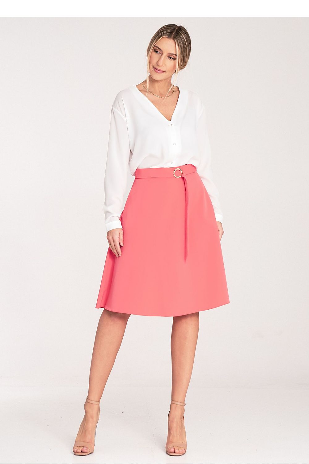 Figl Women's Flared Knee-Length Skirt with Pockets | EU S-XL | US S-XL, Polyester & Viscose Blend