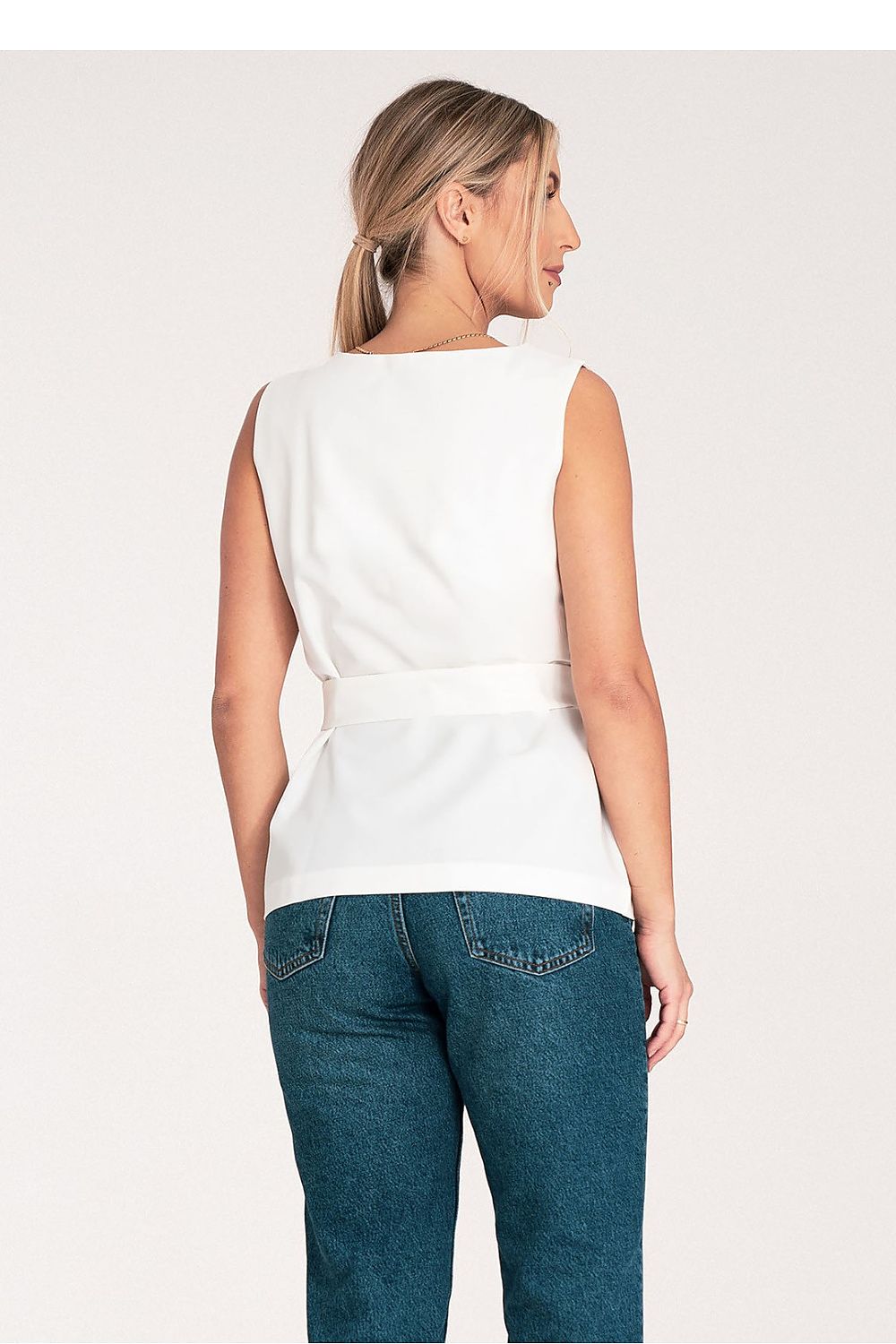 Elegant Figl Trapezoidal Blouse with Gold Buckle | Sizes EU XS-XL | US XS-L