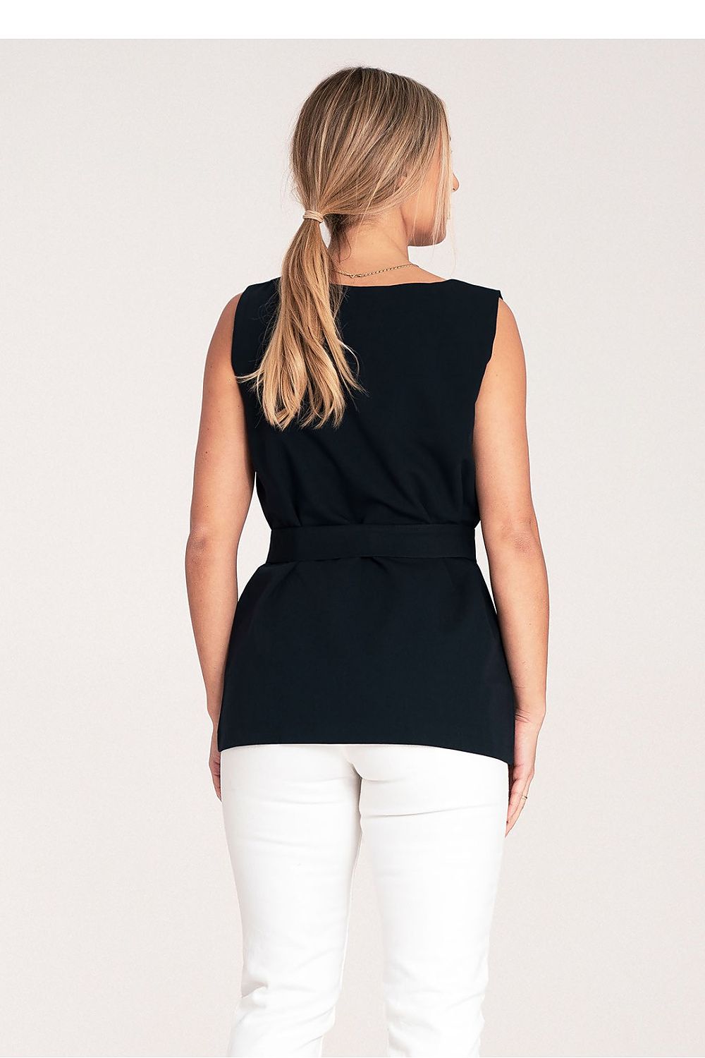 Elegant Figl Trapezoidal Blouse with Gold Buckle | Sizes EU XS-XL | US XS-L