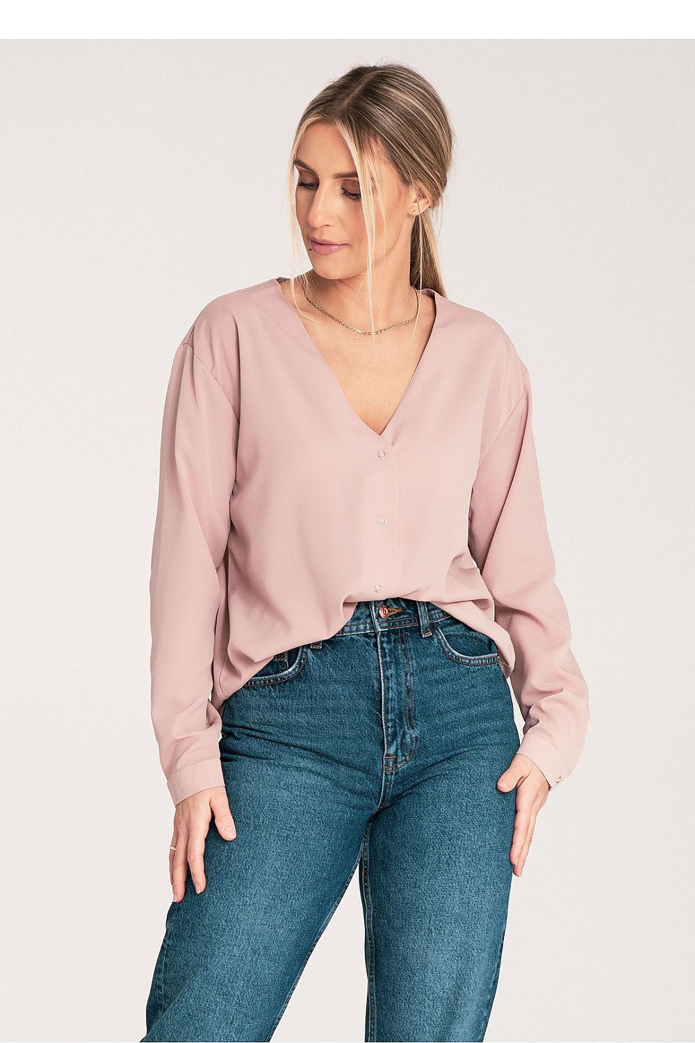 Figl Long Sleeve Shirt With Cheeky Neckline, EU S-XL | US S-XL, Cuff Fastened, Stylish Design