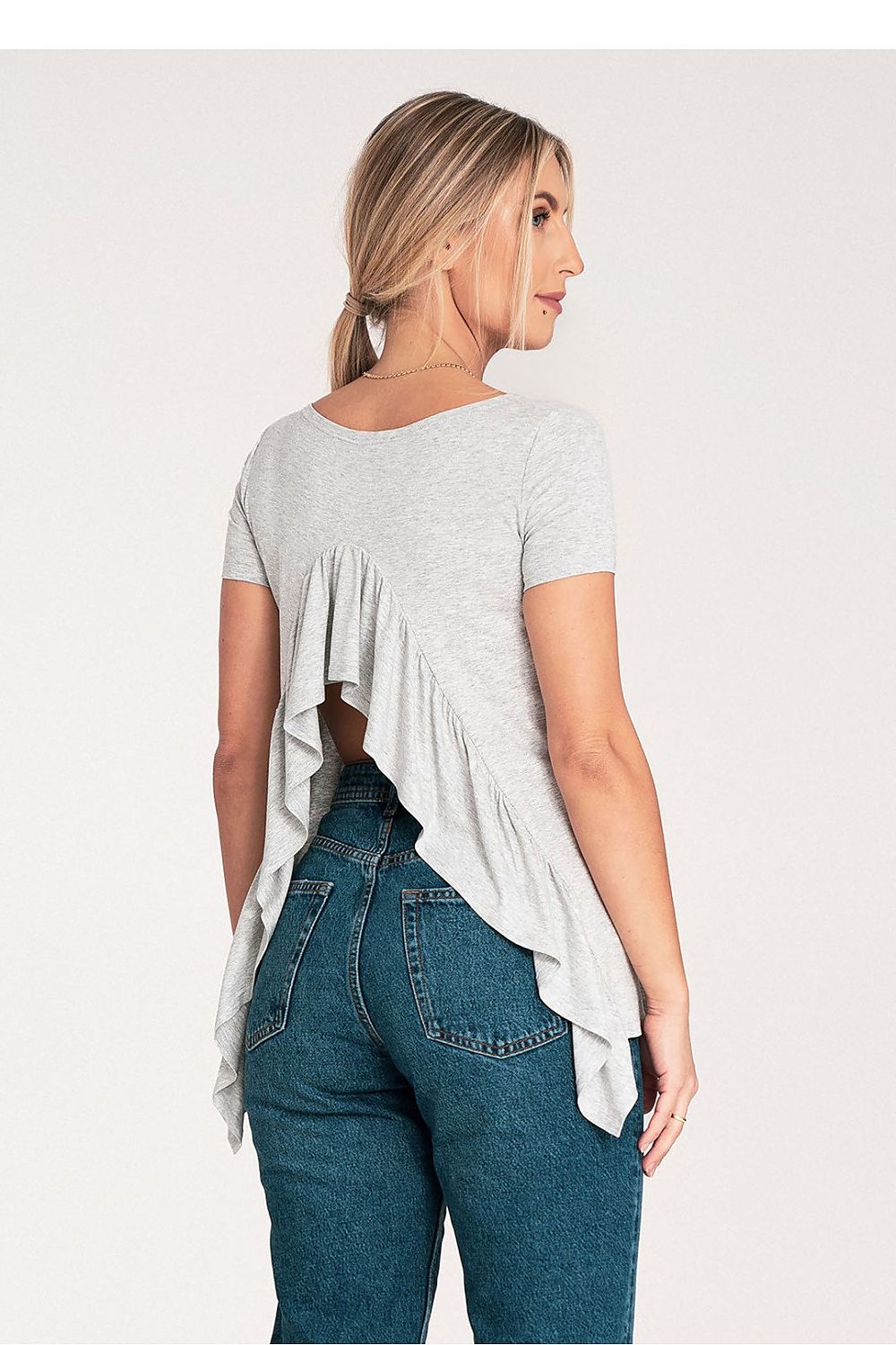 Luxury Figl Long Sleeve Blouse With Frill Cutout – Available In EU S, M, L, XL | US S, M, L, XL