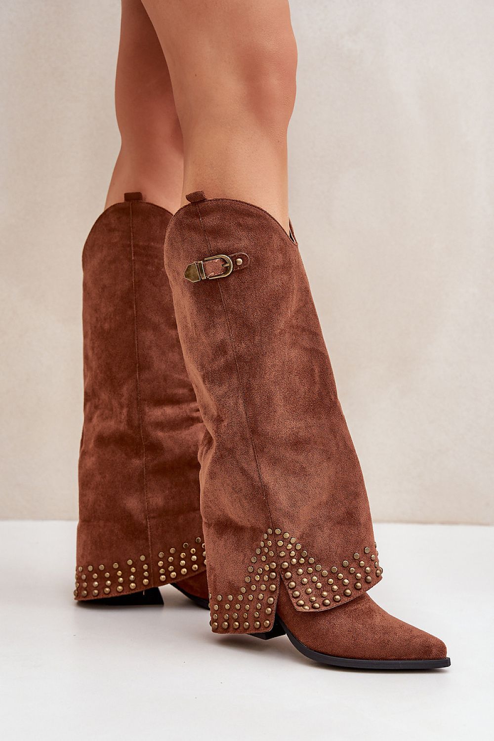 Elegant Eco Suede Women's Ankle Boots with Jet Detail, US 5.5-10.5 | EU 36-41, 7cm Heel