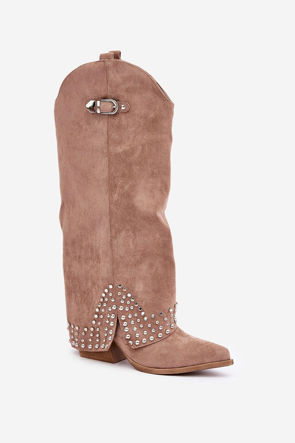 Elegant Eco Suede Women's Ankle Boots with Jet Detail, US 5.5-10.5 | EU 36-41, 7cm Heel