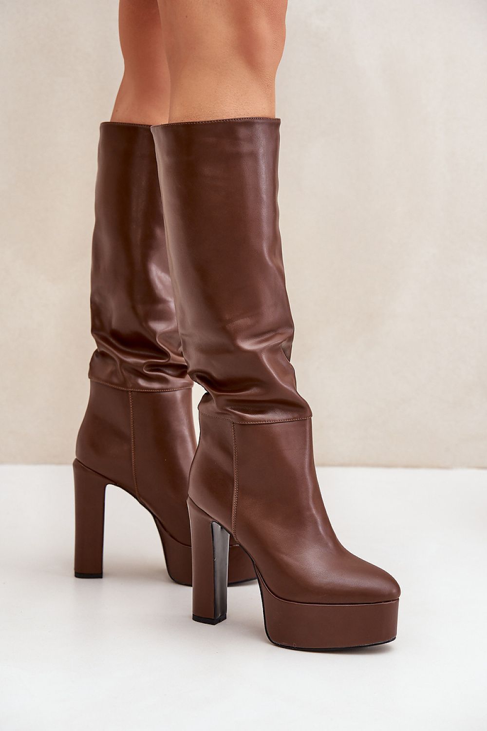 Luxurious Eco Suede Knee-High Heel Boots - Slip-On Design, 13.5cm Heel, EU 36-41 | US 5.5-10.5