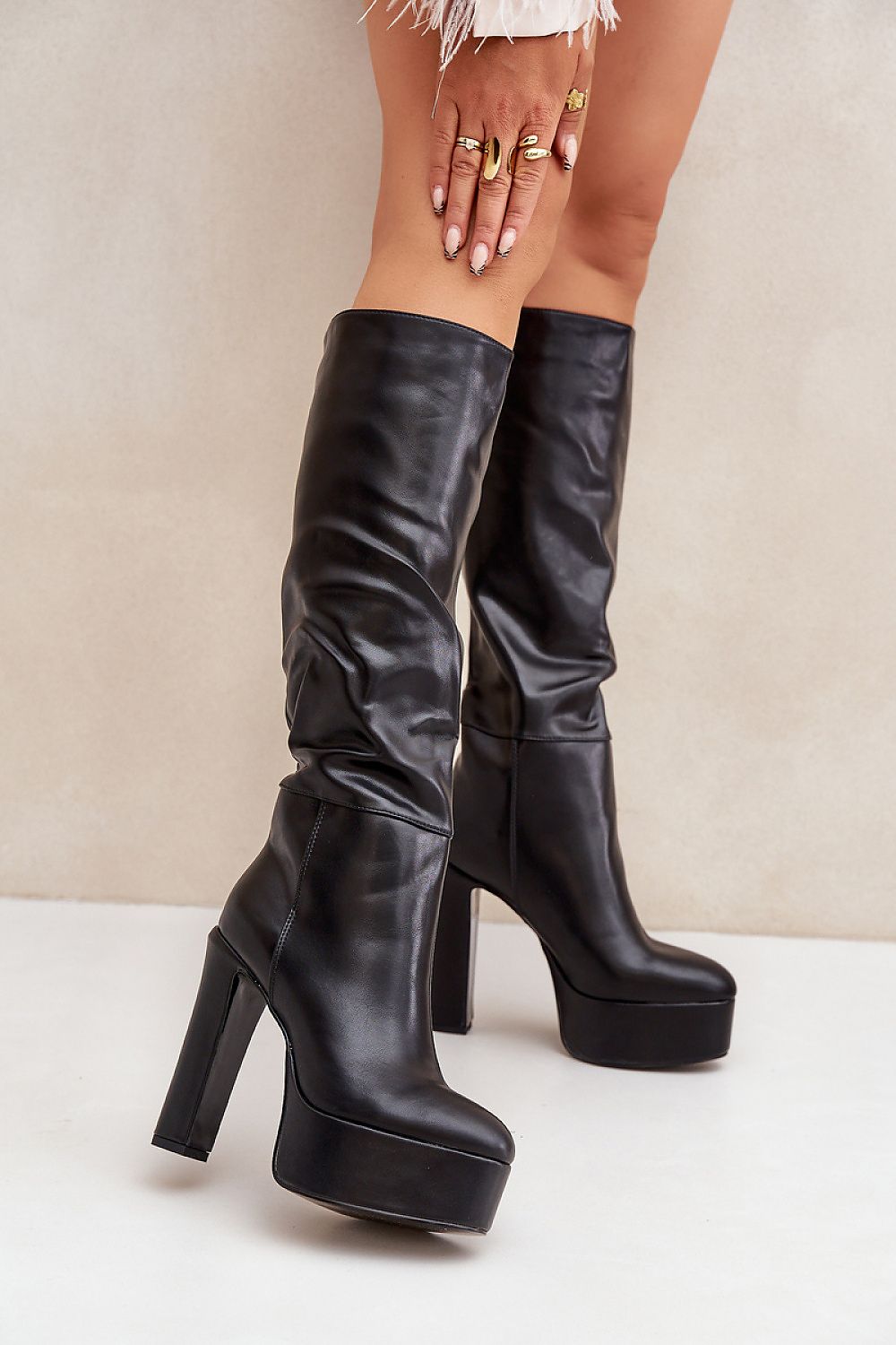 Luxurious Eco Suede Knee-High Heel Boots - Slip-On Design, 13.5cm Heel, EU 36-41 | US 5.5-10.5