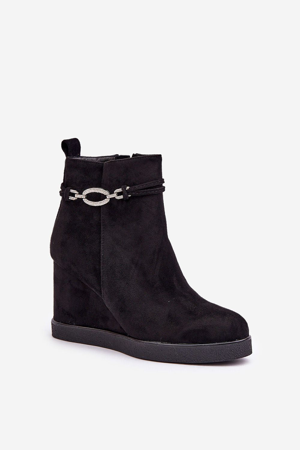 Elegant Women's Eco Suede Ankle Boots with Zipper Closure, Platform Heel, EU 36-41 | US 5.5-10.5