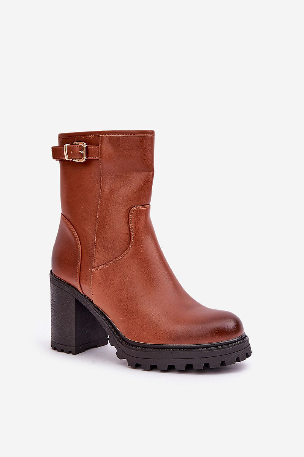 Elegant Women's Ankle Boots with Buckle Strap, Eco Leather, EU 36-41 / US 5.5-10.5, 9 cm Heel