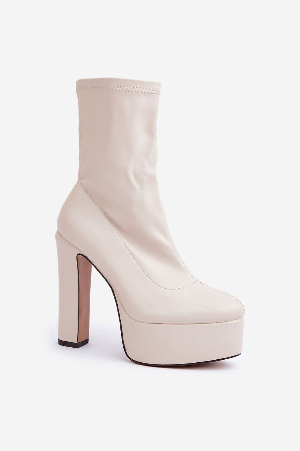 Luxury Women's Ankle Heel Boots EU 36-41 | US 5.5-10.5 | Eco Leather, 14 cm Heel, Almond Toes